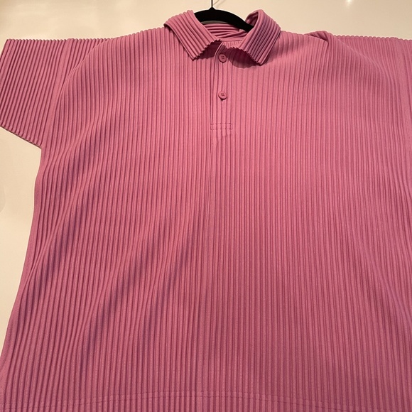HOMME PLISSE ISSEY MIYAKE PINK PLEATED SHIRT - Picture 4 of 7